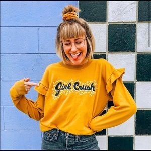 DazeyLA Girl Crush Ruffle Sweatshirt